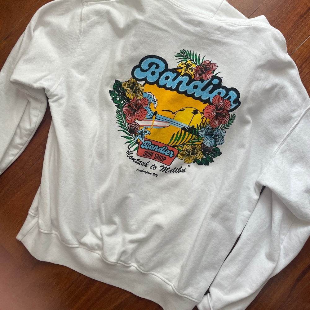 Bandier Montauk to Malibu white sweat suit